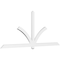 Ekena Millwork Redmond Architectural Grade PVC Gable Bracket, 108"W x 45"H x 2"D x 4"F, 10/12 Pitch GBP108X45X0204RED00 - alternate 1